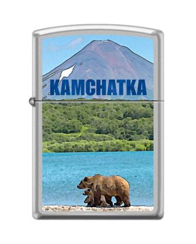 250 ZIPPO ЗажигалкаКамчатка с покрытием Satin Chrome™