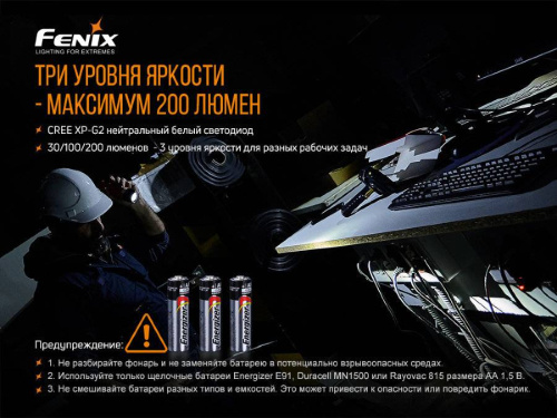 798 Fenix Фонарь Fenix WF11E Cree XP-G2 (R5) фото 9