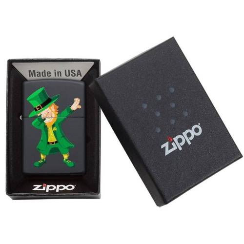 321 ZIPPO Зажигалка ZIPPO Dabbing Leprechaun с покрытием Black Matte фото 7