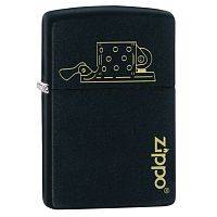 Зажигалка ZIPPO Logo Insert с покрытием Black Matte