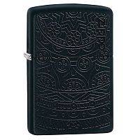 Зажигалка ZIPPO Tone on Tone Design с покрытием Black Matte