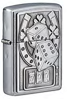  зажигалка ZIPPO Lucky 7 с покрытием Street Chrome