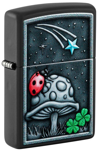Зажигалка ZIPPO Ladybug Design с покрытием Black Matte