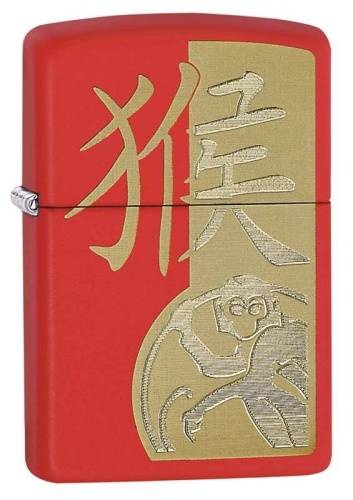 321 ZIPPO Зажигалка ZIPPO Classic Иероглифы с покрытием Red Matte