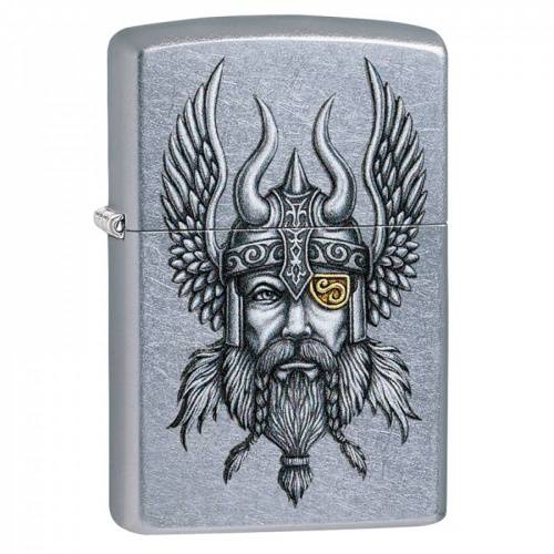 250 ZIPPO Зажигалка Viking Warrior с покрытием Street Chrome™