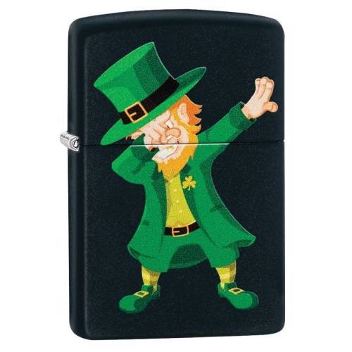 321 ZIPPO Зажигалка ZIPPO Dabbing Leprechaun с покрытием Black Matte