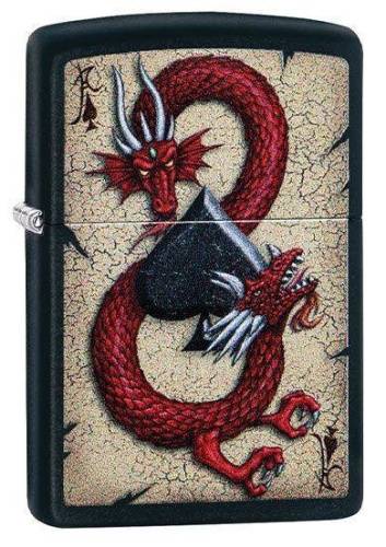 250 ZIPPO ЗажигалкаDragon Ace с покрытием Black Matte