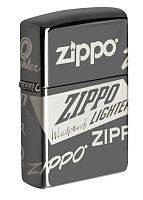  зажигалка ZIPPO Classic Logo Design с покрытием Black Ice®